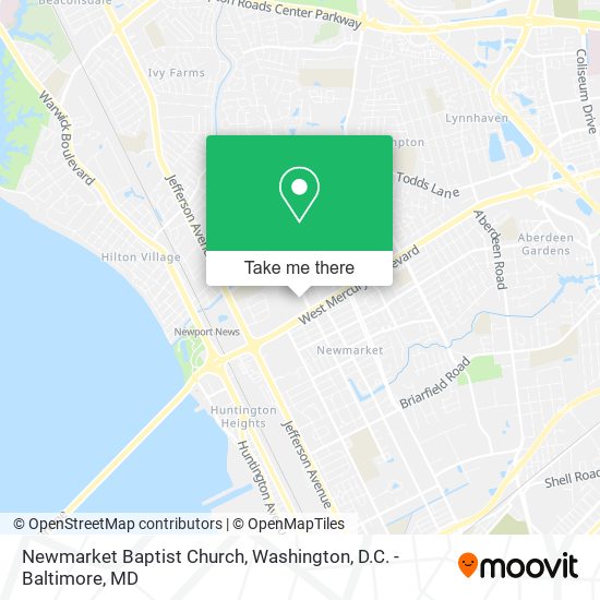 Newmarket Baptist Church map