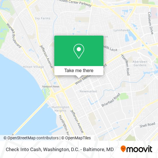 Check Into Cash map