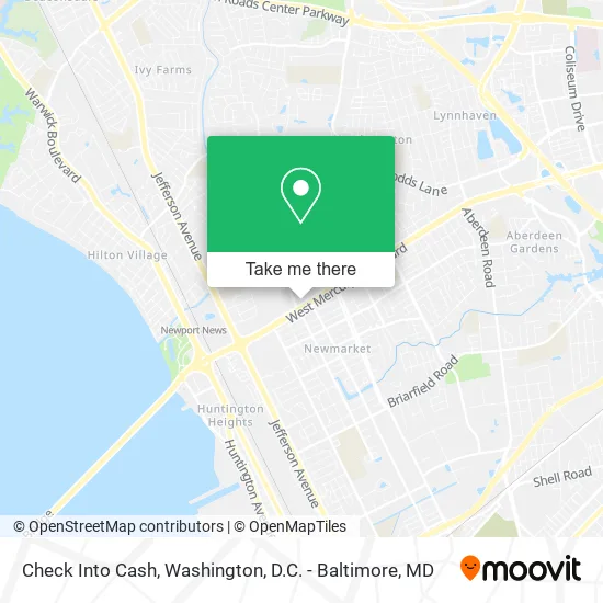 Check Into Cash map