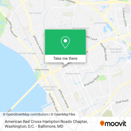 American Red Cross-Hampton Roads Chapter map