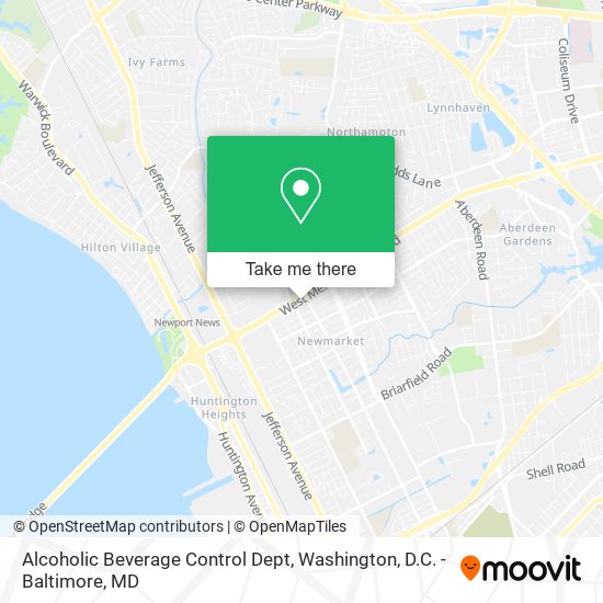 Mapa de Alcoholic Beverage Control Dept