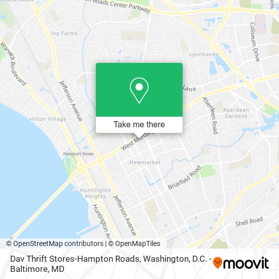 Mapa de Dav Thrift Stores-Hampton Roads