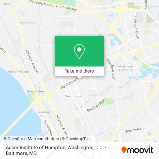 Asher Institute of Hampton map