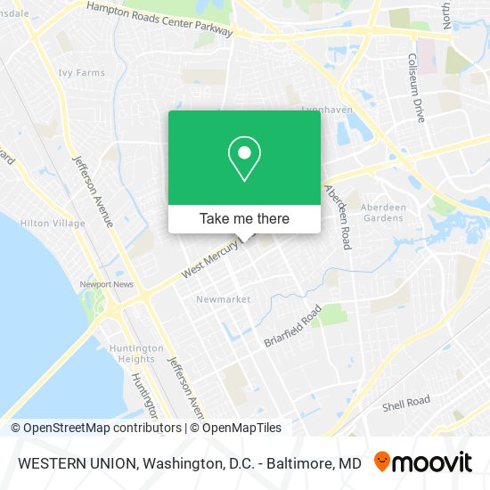 WESTERN UNION map