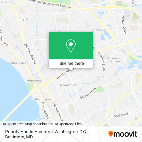 Priority Honda Hampton map