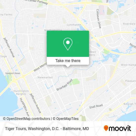 Tiger Tours map