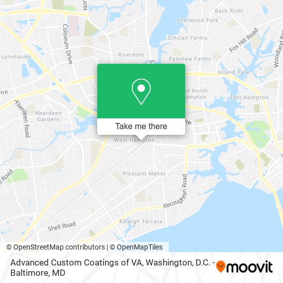 Advanced Custom Coatings of VA map