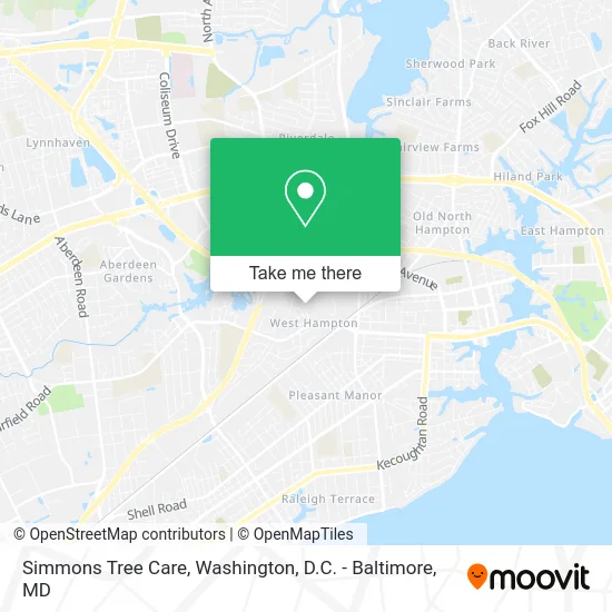 Simmons Tree Care map