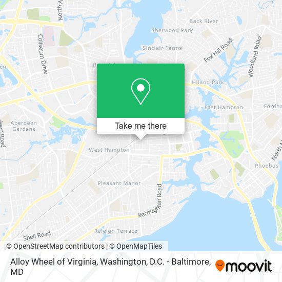 Alloy Wheel of Virginia map