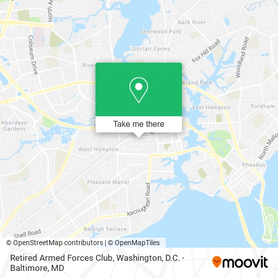 Retired Armed Forces Club map