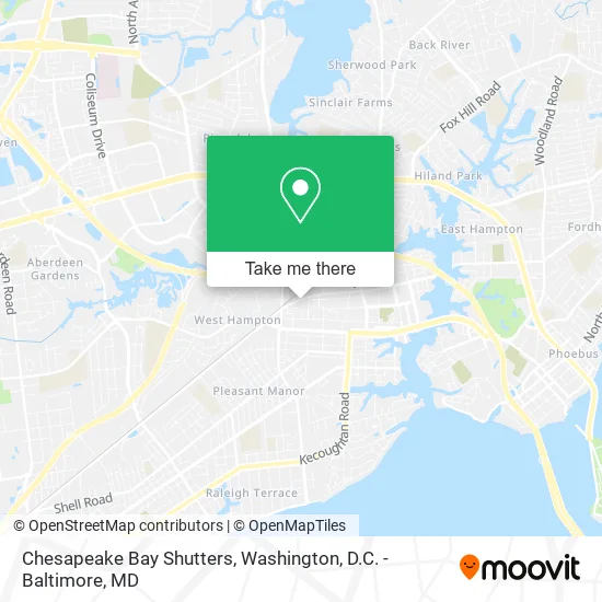 Chesapeake Bay Shutters map