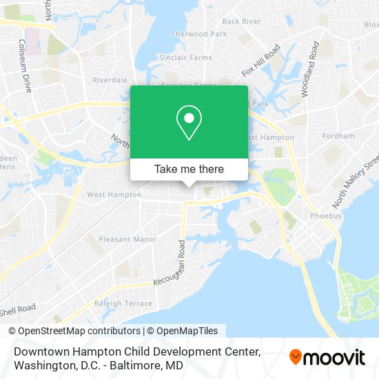 Mapa de Downtown Hampton Child Development Center