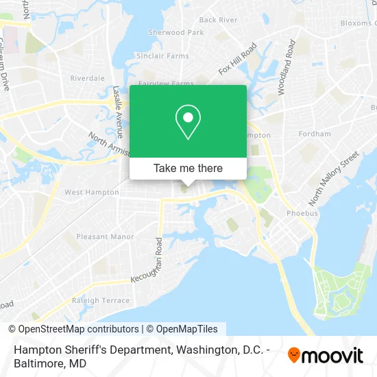 Hampton Sheriff's Department map