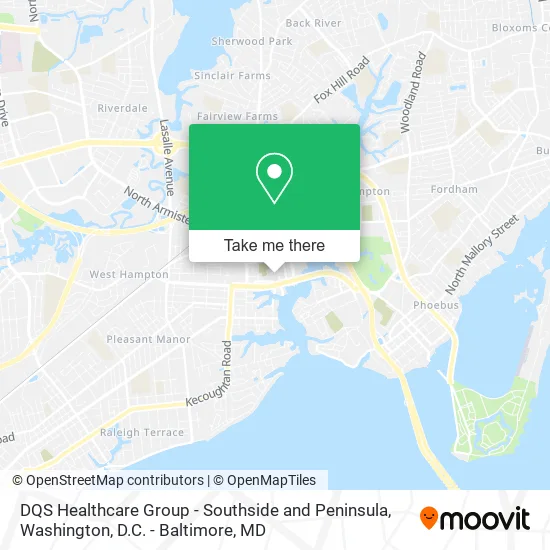 DQS Healthcare Group - Southside and Peninsula map