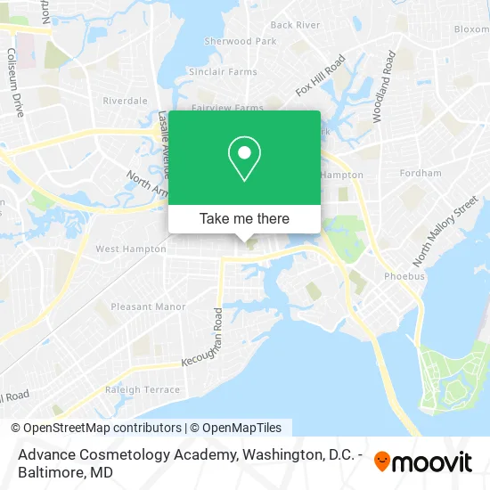 Mapa de Advance Cosmetology Academy