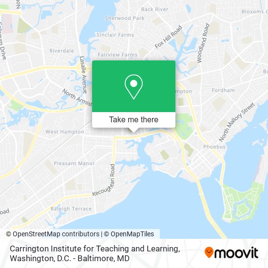 Carrington Institute for Teaching and Learning map