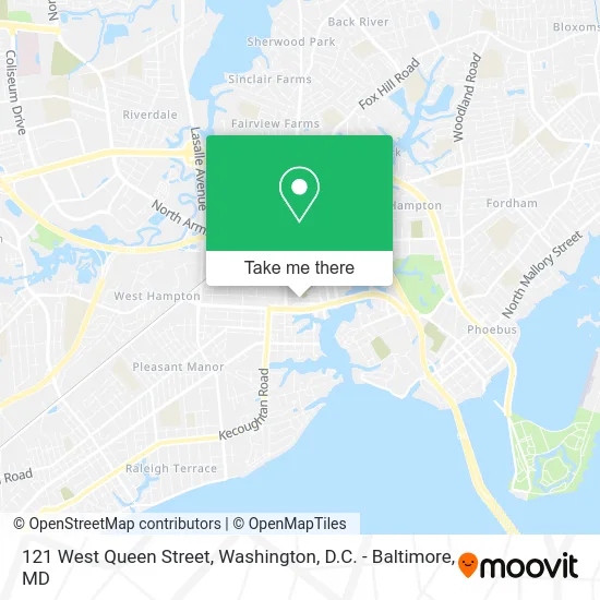 121 West Queen Street map