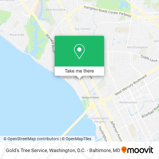 Gold's Tree Service map