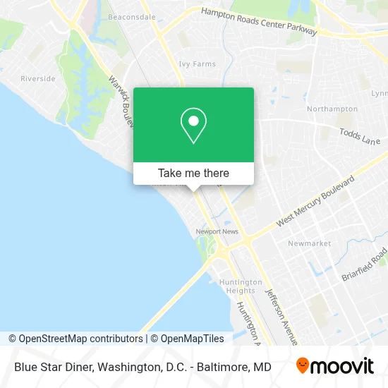 Blue Star Diner map