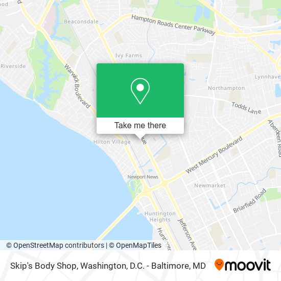 Skip's Body Shop map