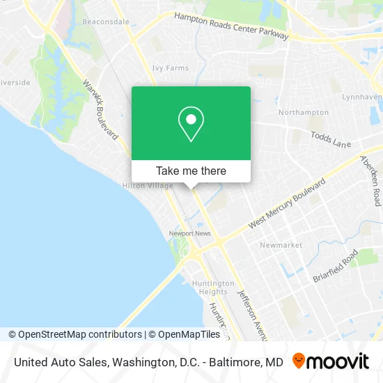 United Auto Sales map