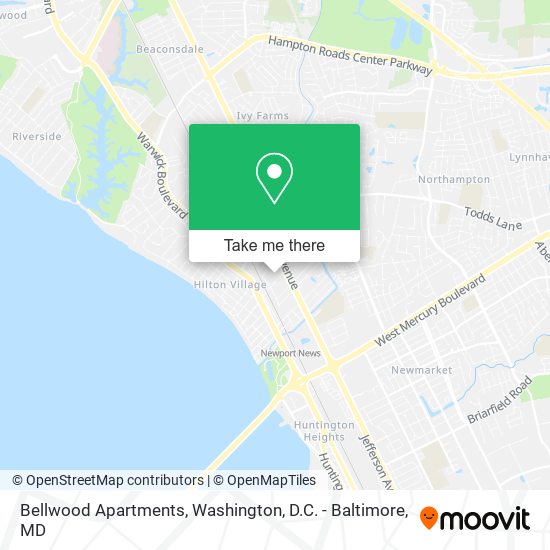 Mapa de Bellwood Apartments