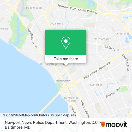 Newport News Police Department map