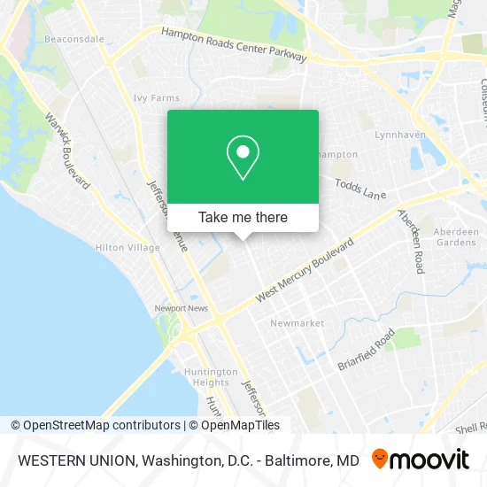 WESTERN UNION map