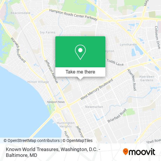 Mapa de Known World Treasures