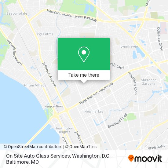 Mapa de On Site Auto Glass Services