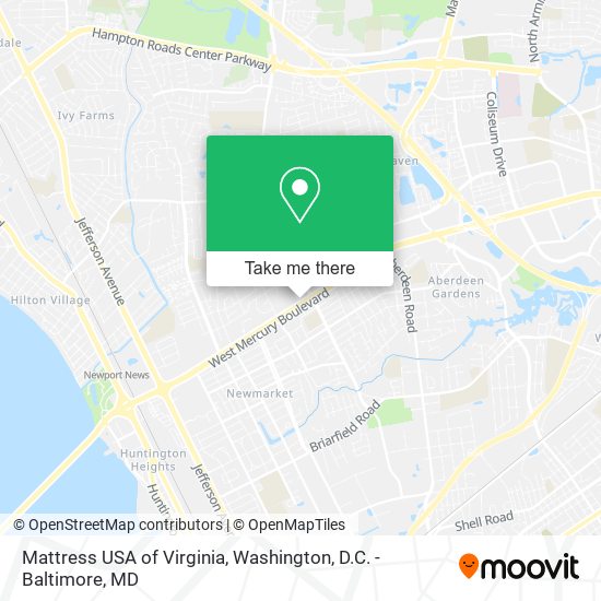 Mattress USA of Virginia map