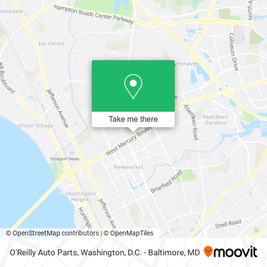O'Reilly Auto Parts map