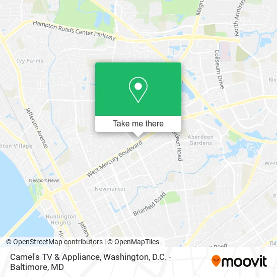 Camel's TV & Appliance map
