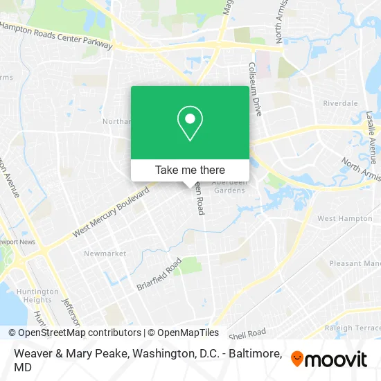 Weaver & Mary Peake map