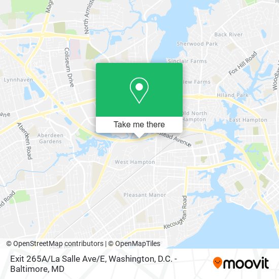 Exit 265A/La Salle Ave/E map