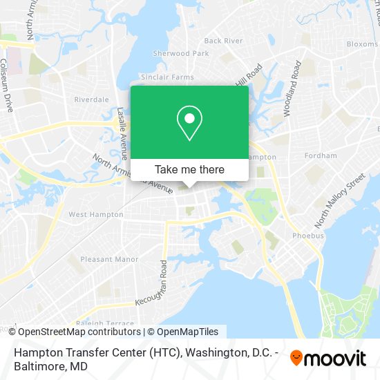 Hampton Transfer Center (HTC) map