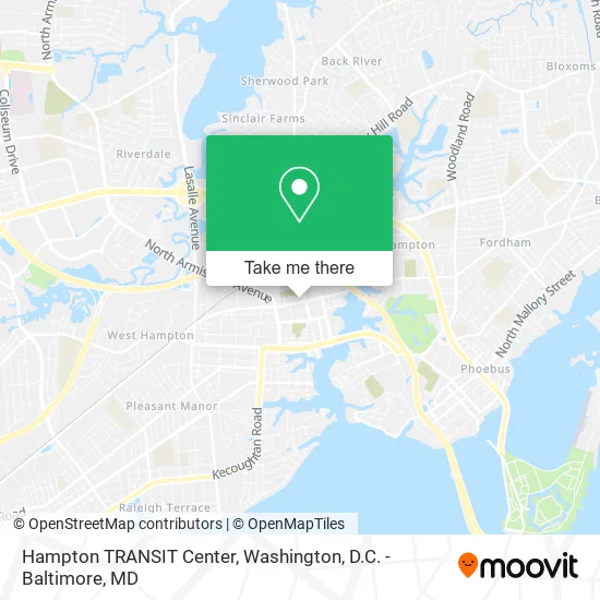 Hampton TRANSIT Center map