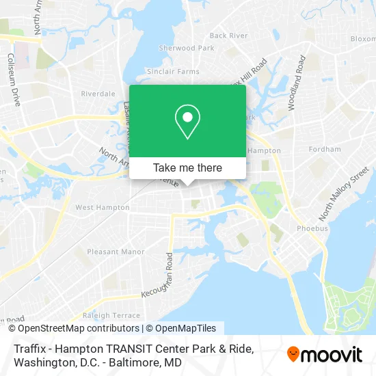 Traffix - Hampton TRANSIT Center Park & Ride map