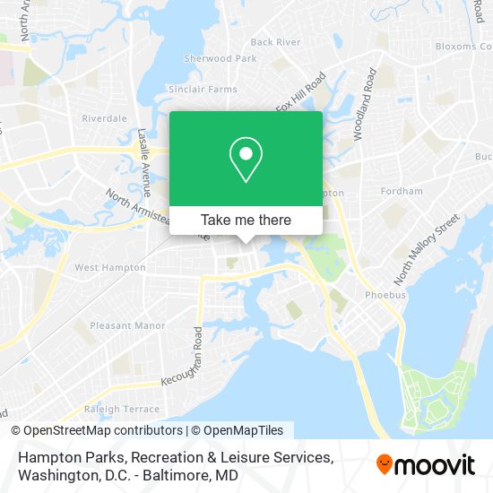 Hampton Parks, Recreation & Leisure Services map