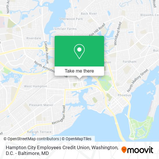 Hampton City Employees Credit Union map