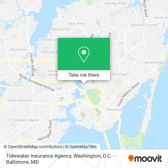 Tidewater Insurance Agency map