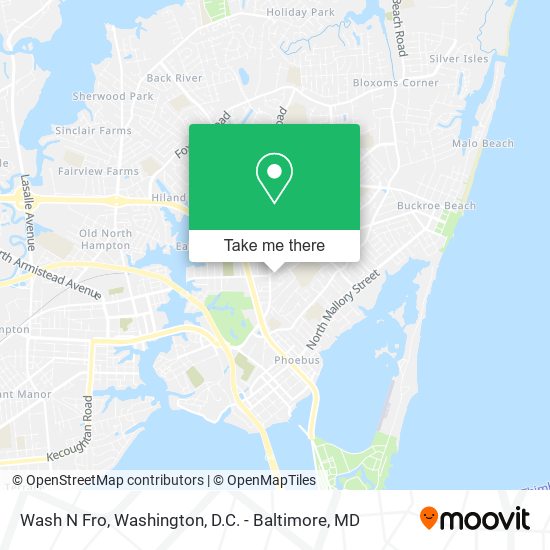 Wash N Fro map