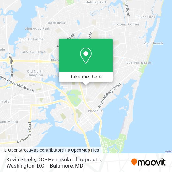 Kevin Steele, DC - Peninsula Chiropractic map