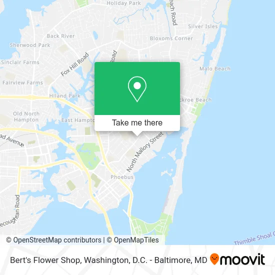 Bert's Flower Shop map