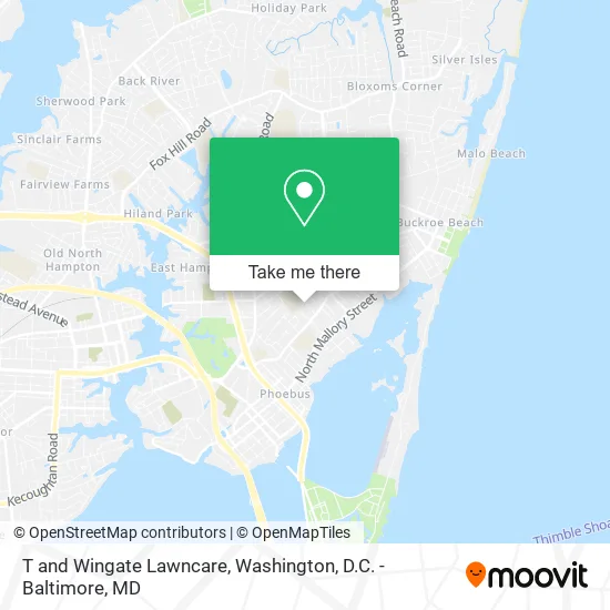 T and Wingate Lawncare map