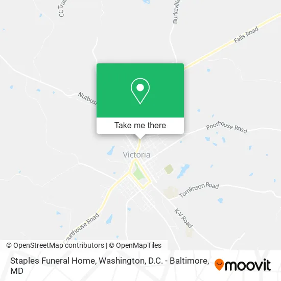 Staples Funeral Home map