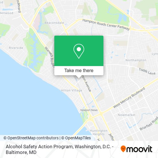 Alcohol Safety Action Program map