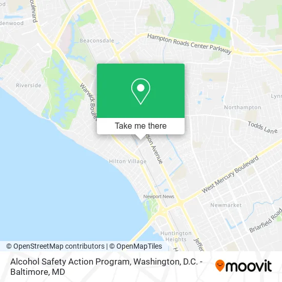 Alcohol Safety Action Program map
