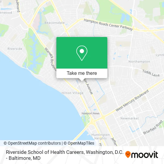 Riverside School of Health Careers map