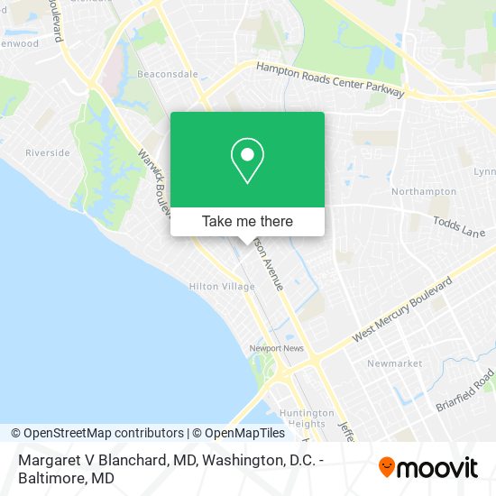 Margaret V Blanchard, MD map